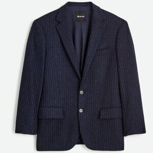 BRAND NEW Madewell Navy Pinstripe Two-Button Blazer in Size 38